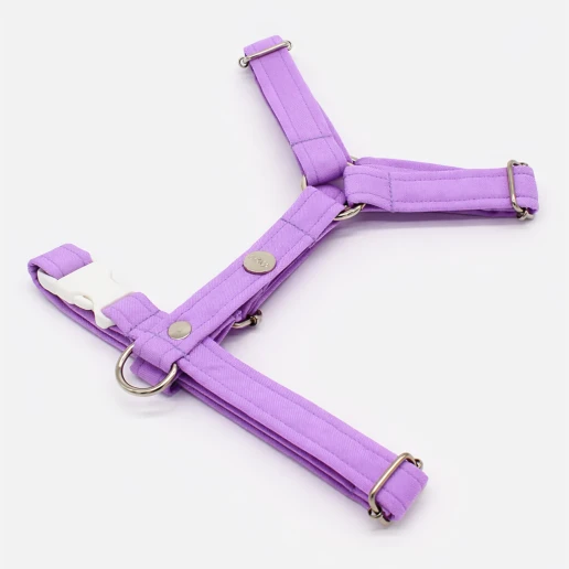 Pretal H regulable Lila para perros, cómodo y resistente para paseo responsable