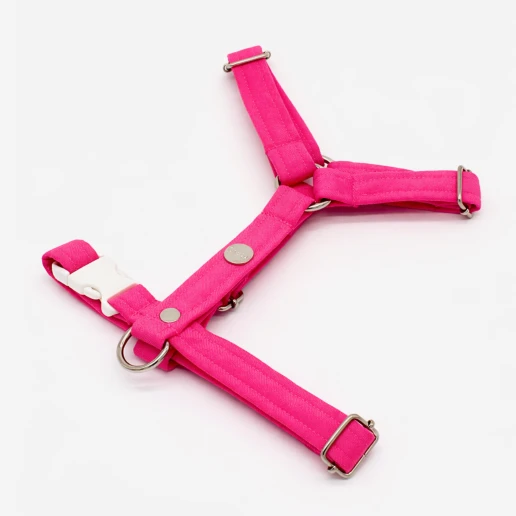 Pretal H regulable Rosa para perros, cómodo y resistente para paseo responsable